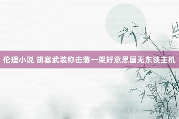 伦理小说 胡塞武装称击落一架好意思国无东谈主机